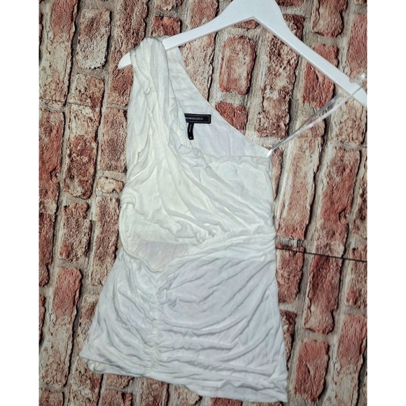 BCBGMaxAzria One-Shoulder Top - White - Picture 12 of 16